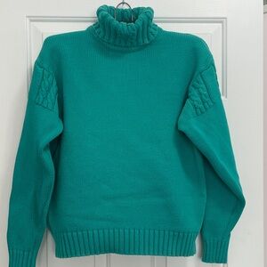 Talbots Green Turtleneck Sweater